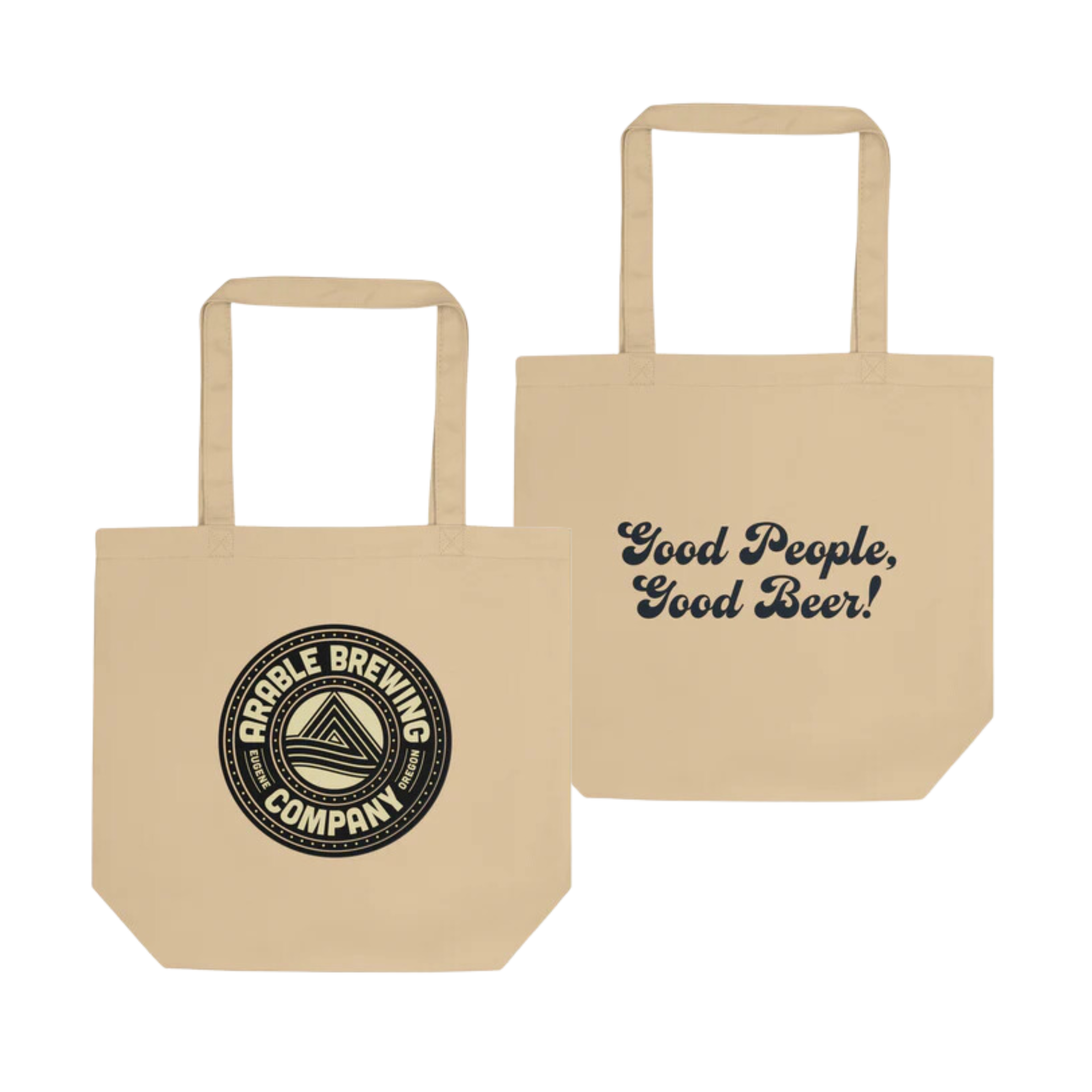 Eco-Friendly Tote | Round "Good People Good Beer"