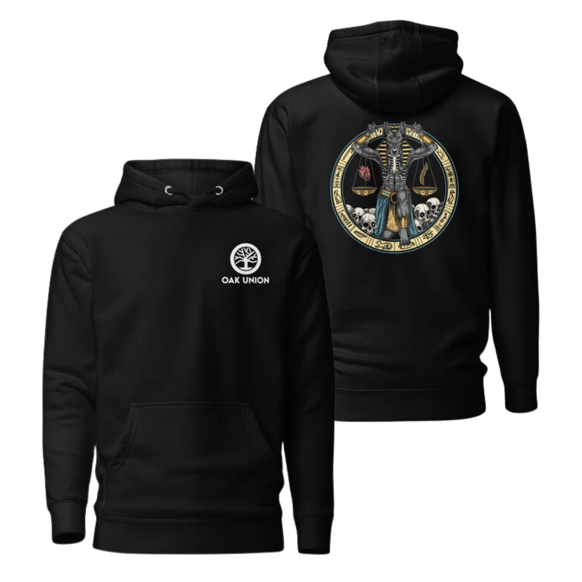 Anubis Black Hoodie | Oak Union Hoodie | Bout It Merch