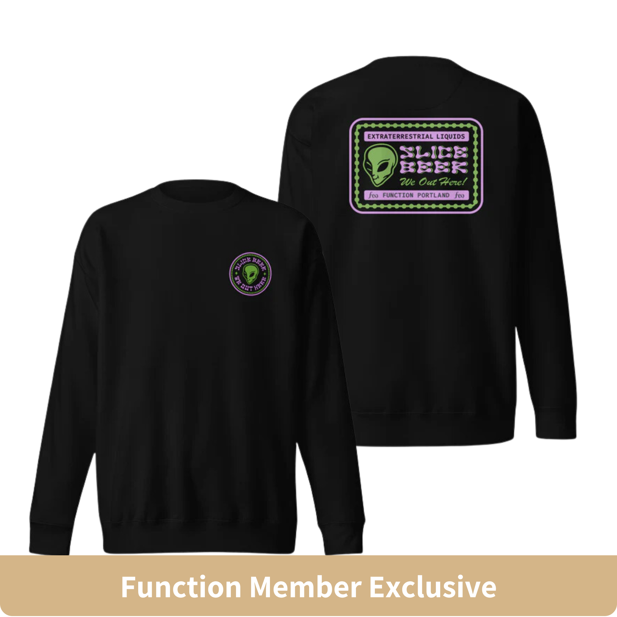 Function + Slice Beer | Cotton Crewneck Sweatshirt