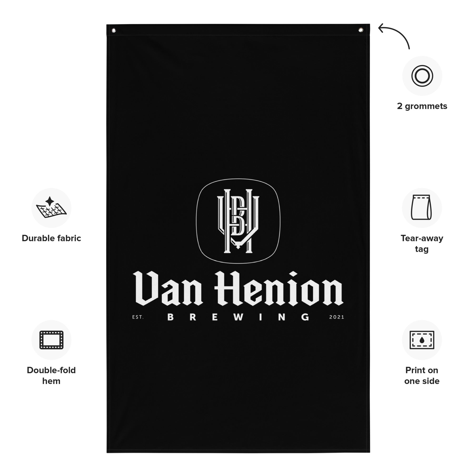 Large Flag | 34' x 56" | VH Black