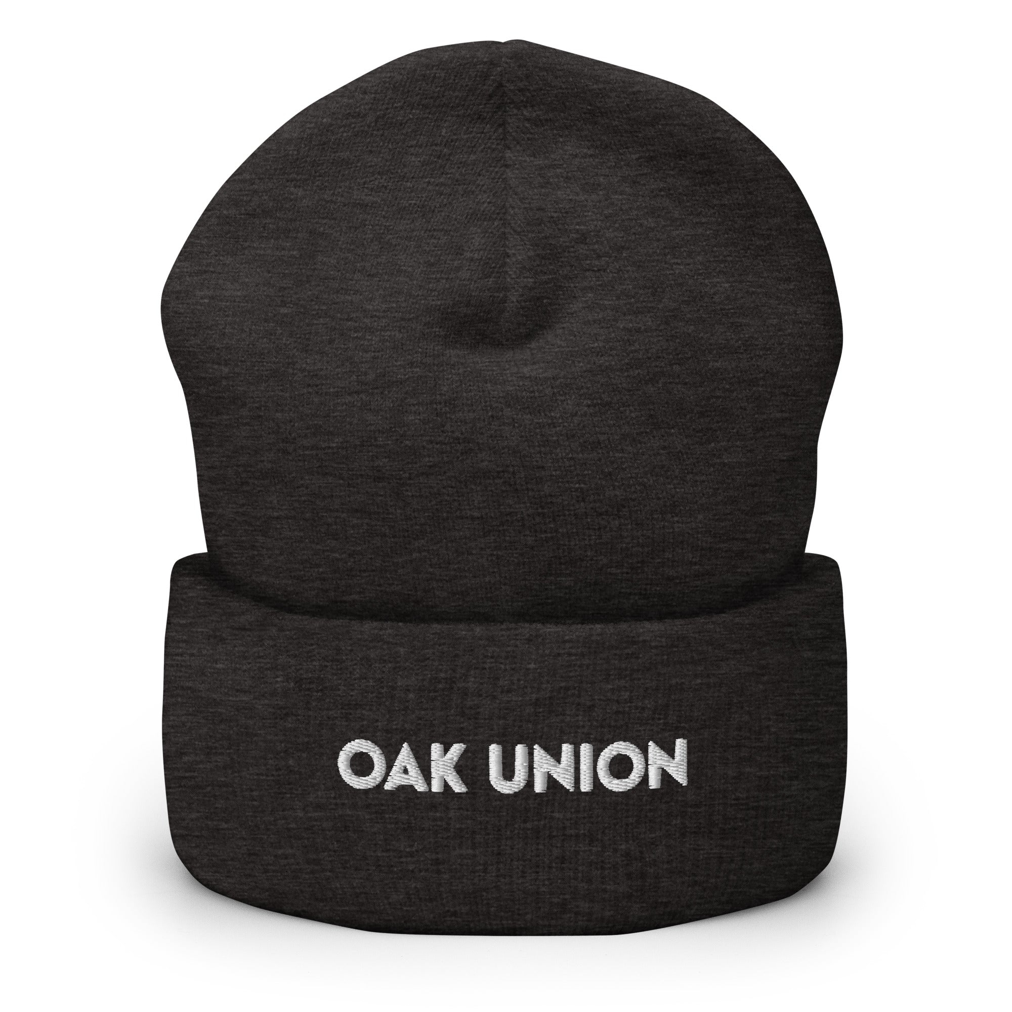 Buy dark-grey Cuffed Beanie | Embroidered | White Lettering