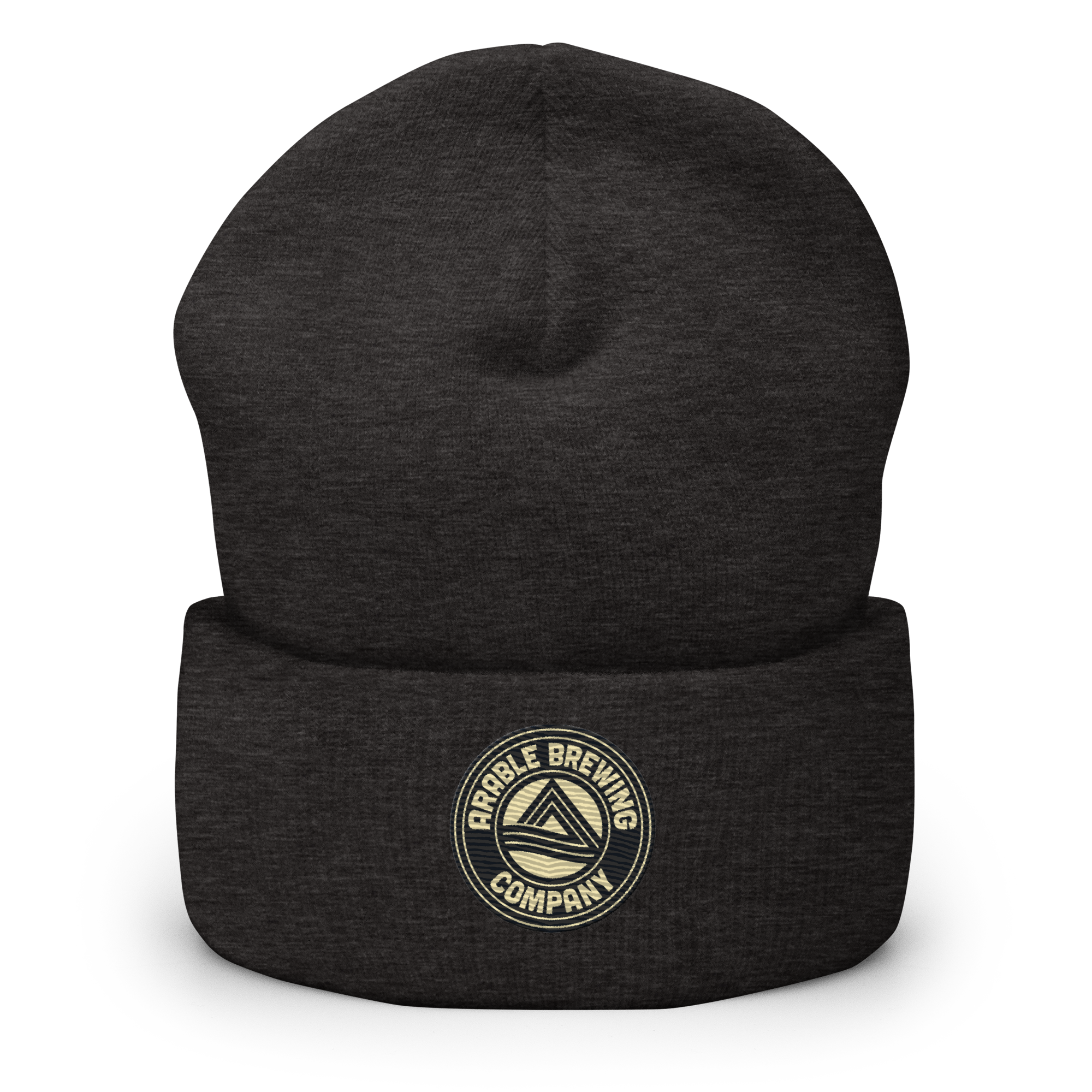 Buy dark-grey Cuffed Beanie | Embroidered | Round logo