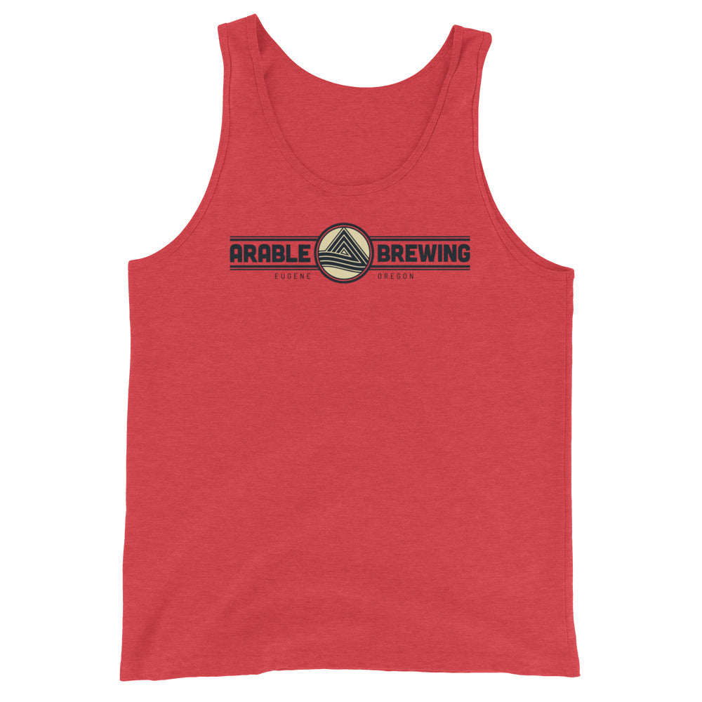 Buy red-triblend Men&#39;s Cotton Tank Top | Horizontal Logo