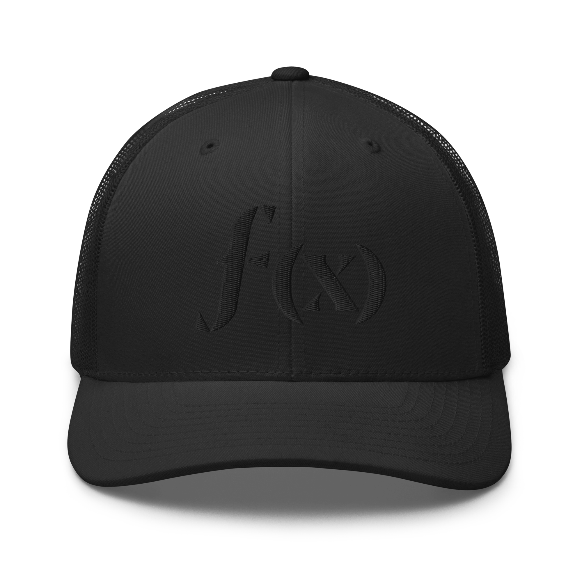 Trucker Hat | Embroidered Black on Black - 0