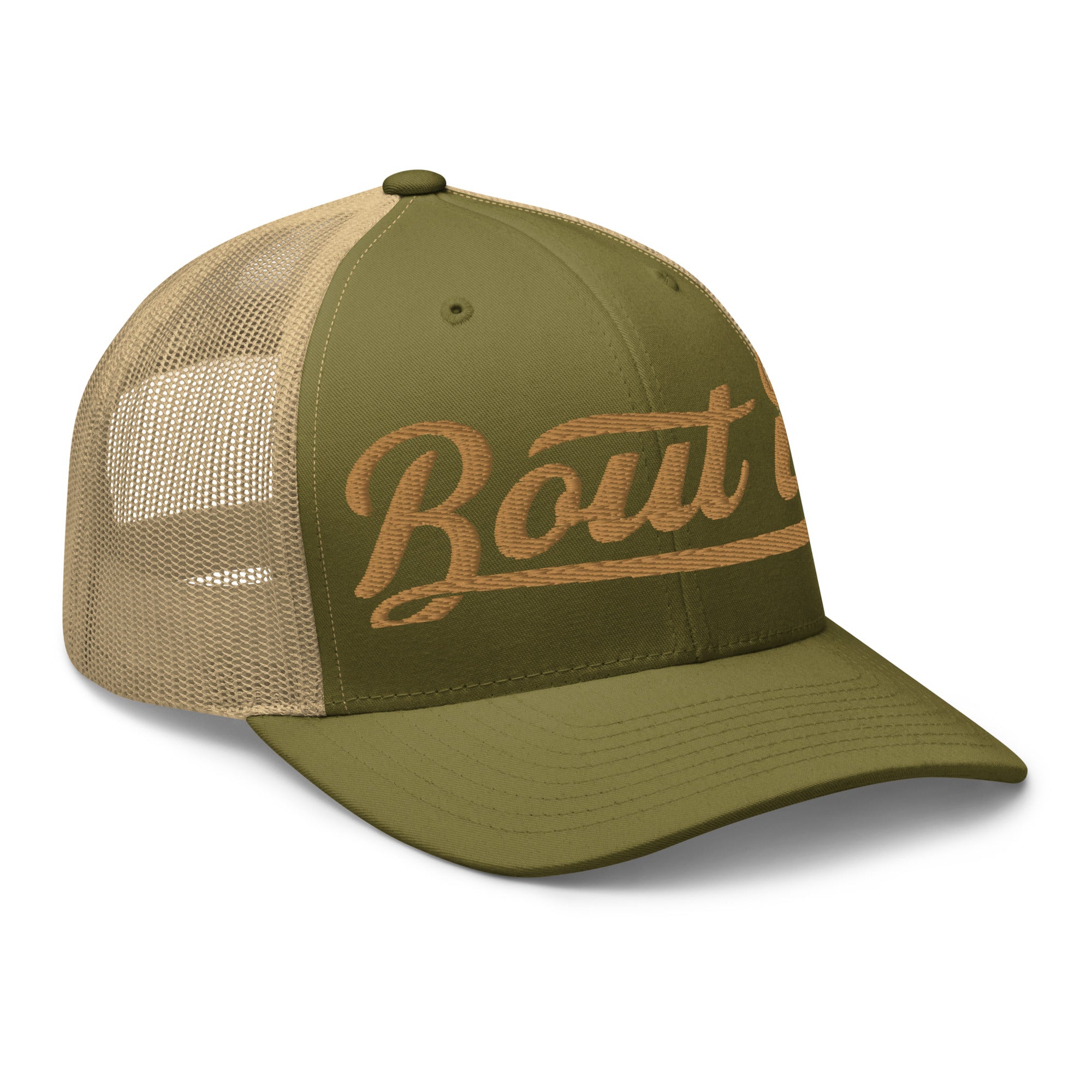 Brown Trucker Hats | Embroidered Logo Hat | Bout It Merch