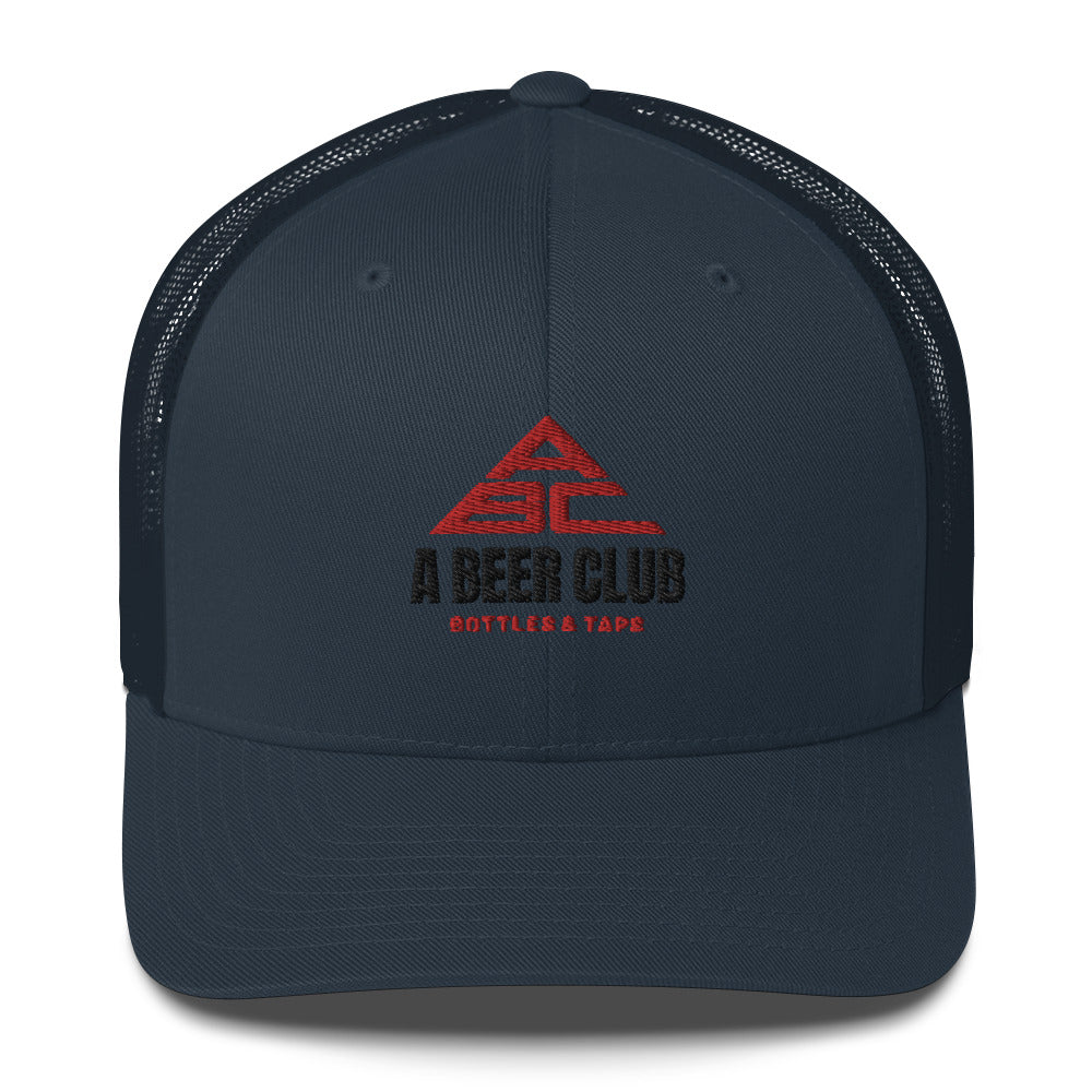 Buy navy Trucker Hat | Embroidered | OG Black &amp; Red