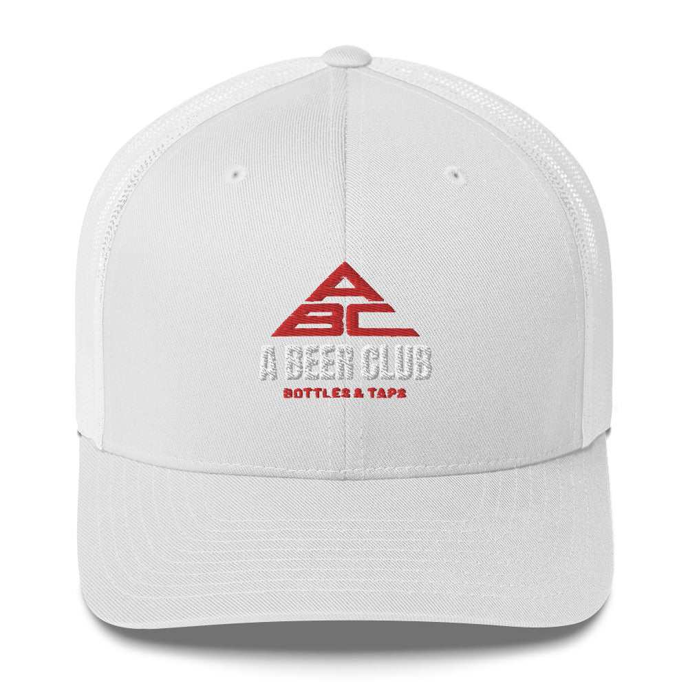 Buy white Trucker Hat | Embroidered | OG White &amp; Red