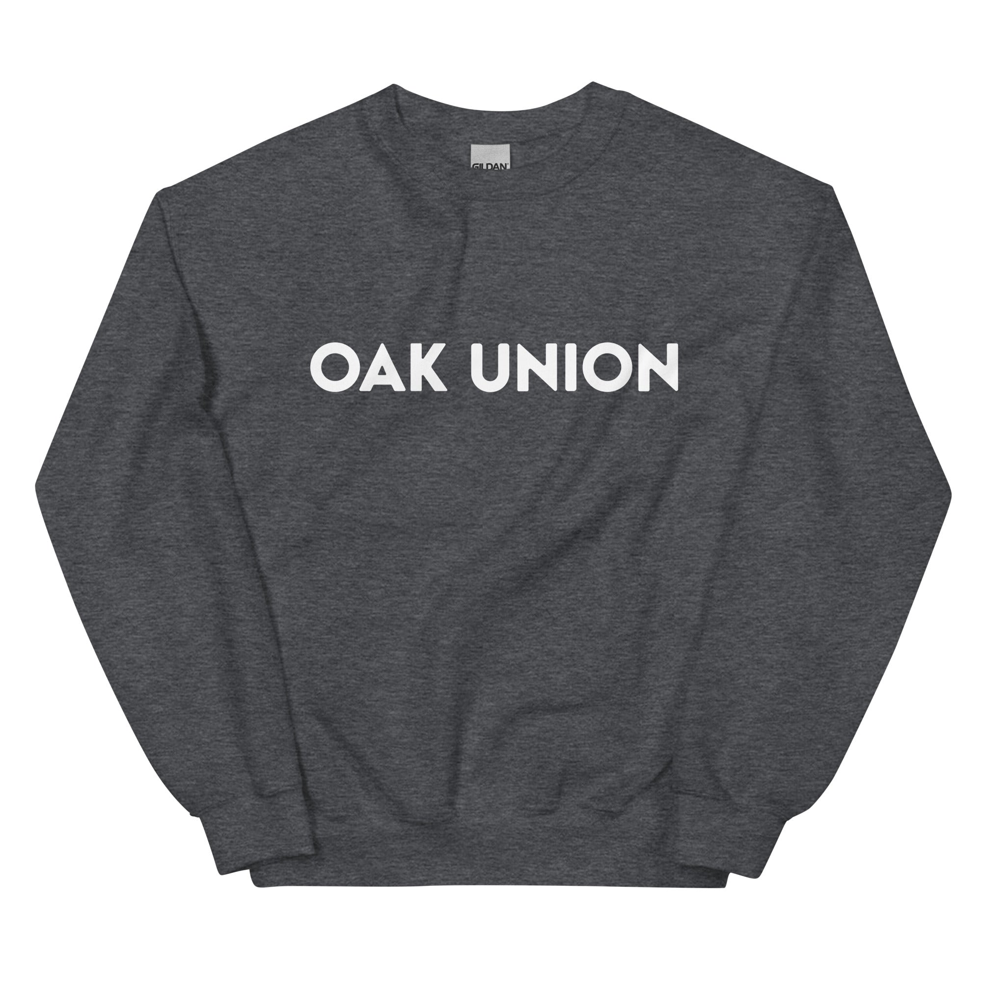 Buy dark-heather Premium Sweatshirt | Unisex | White Lettering