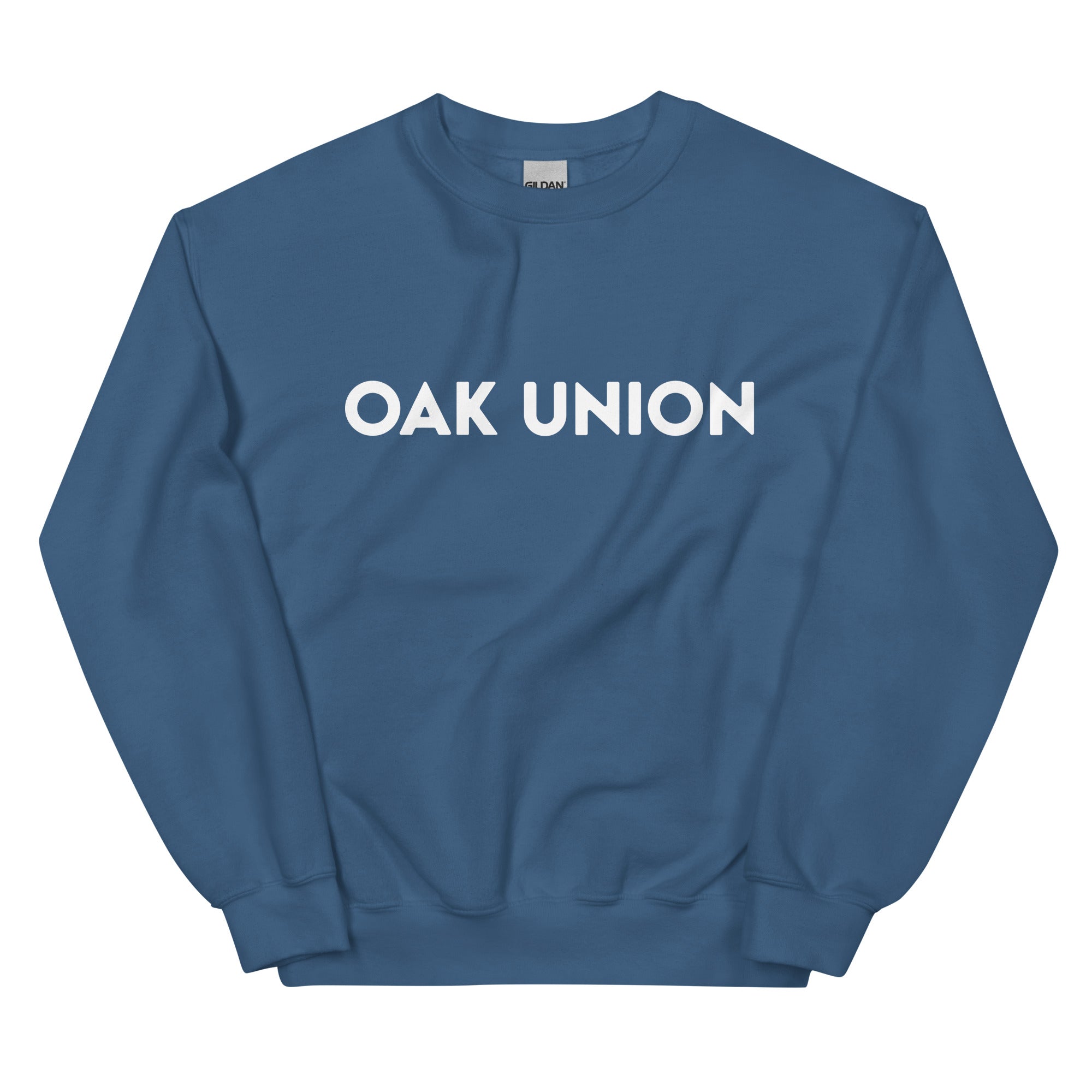 Buy indigo-blue Premium Sweatshirt | Unisex | White Lettering