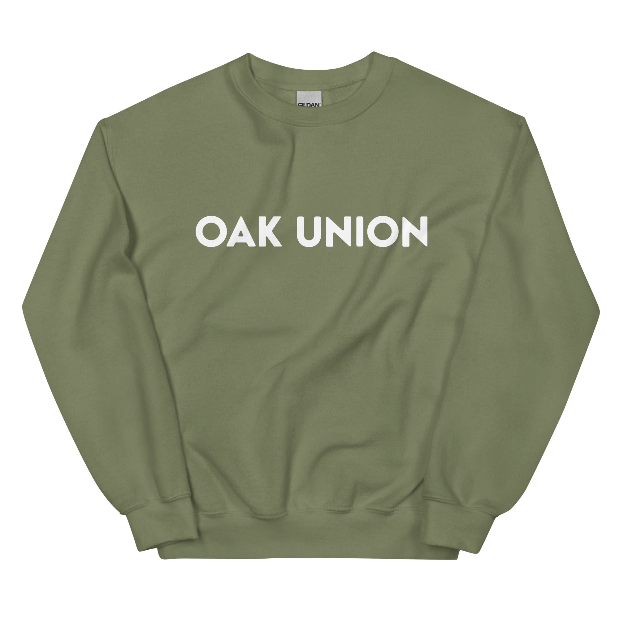 Buy military-green Premium Sweatshirt | Unisex | White Lettering