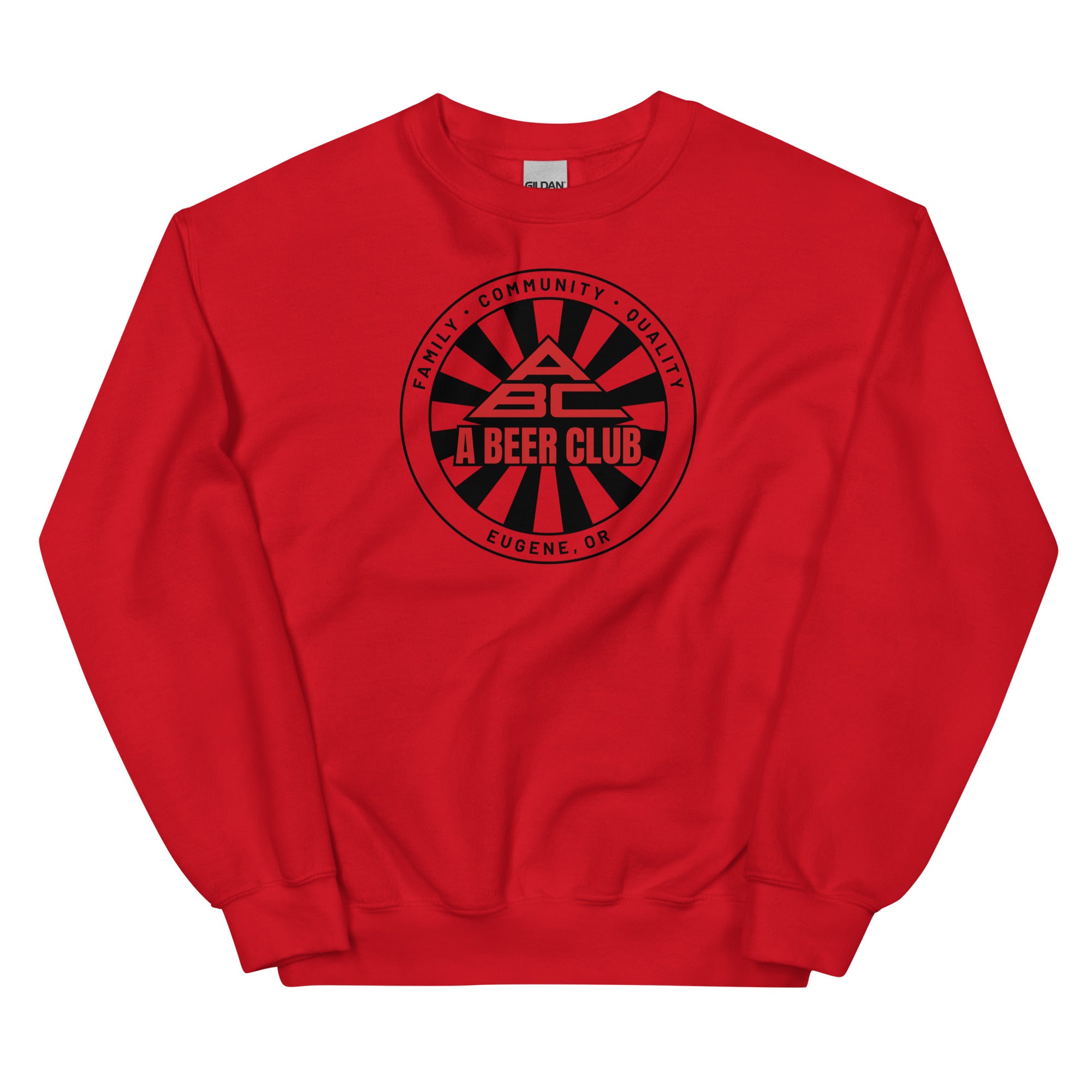 Premium Sweatshirt | Unisex | Black & Red Sunburst