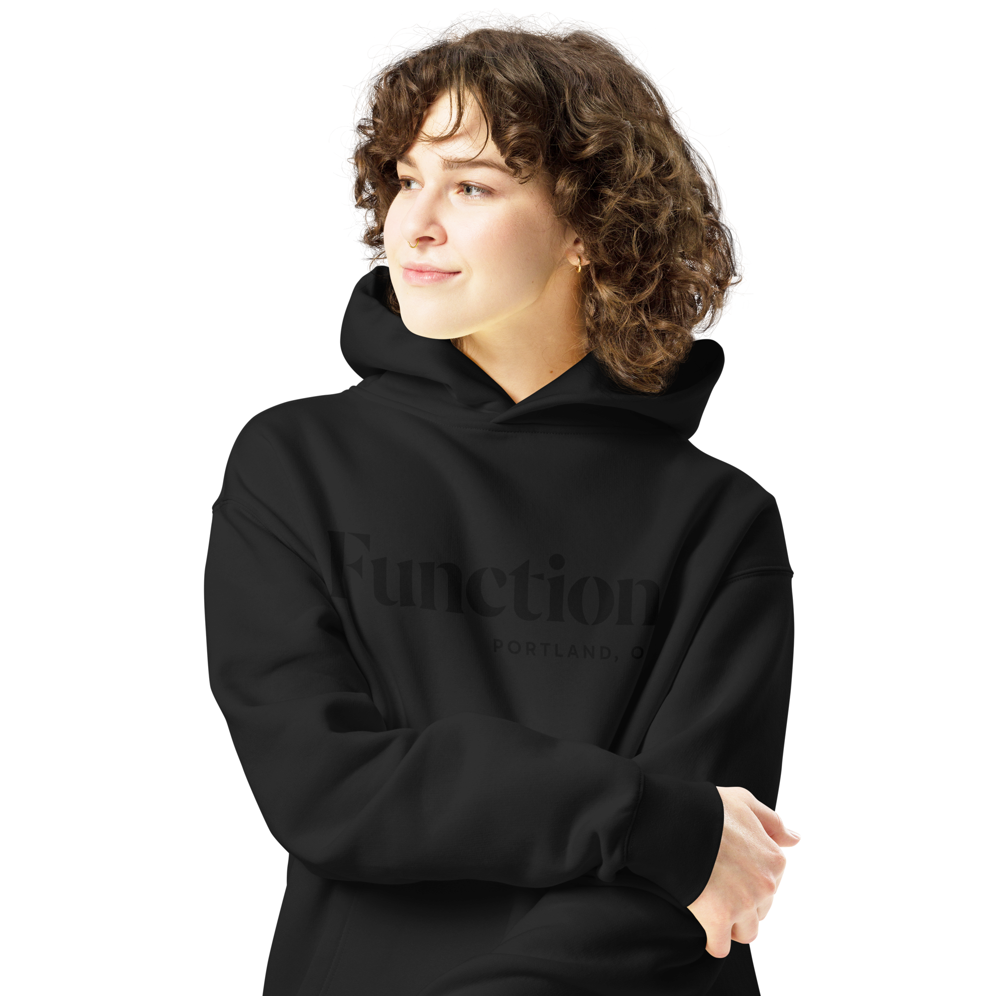 Premium Relaxed Hoodie | Black on Black