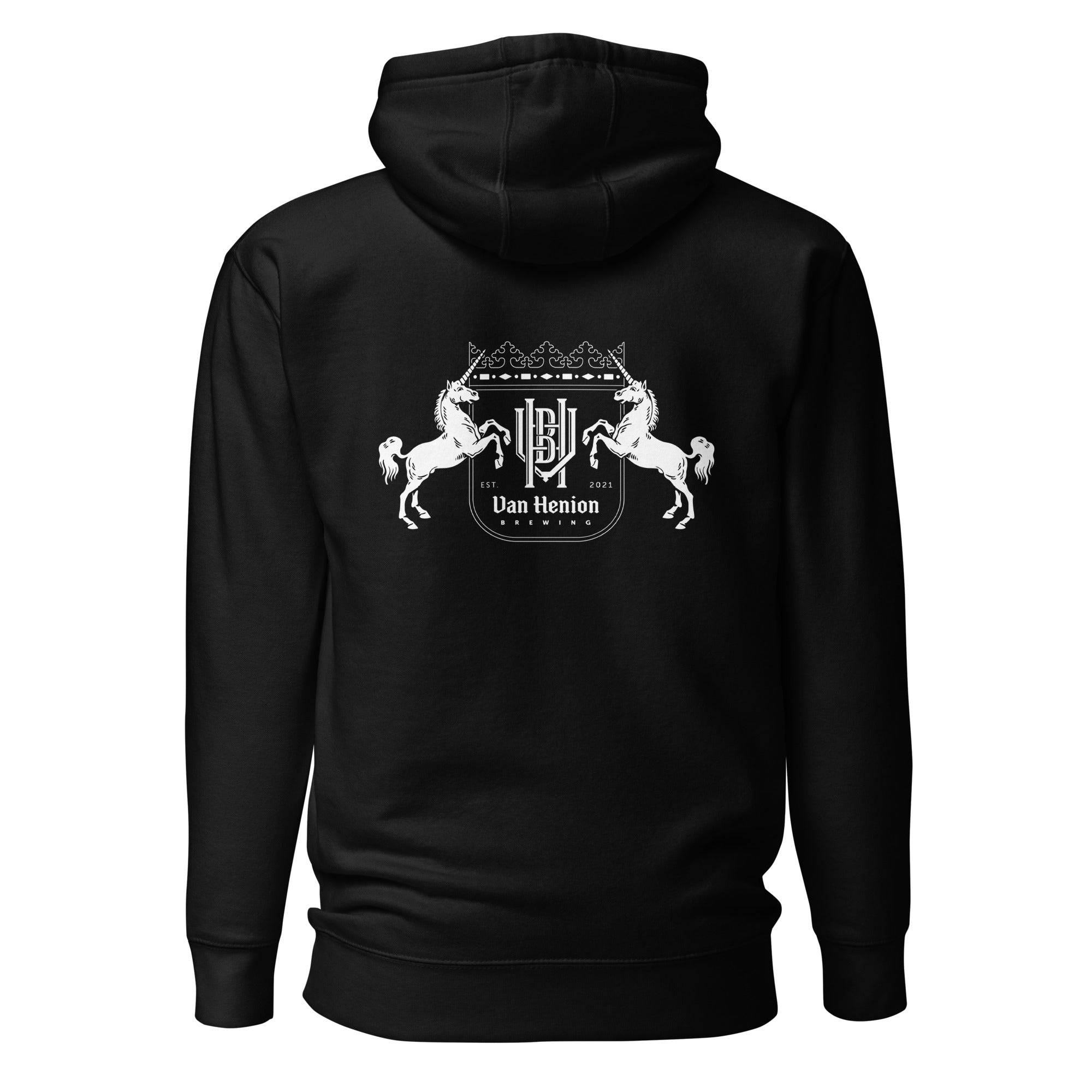 Premium Cotton Hoodie | Unisex | Black Unicorns