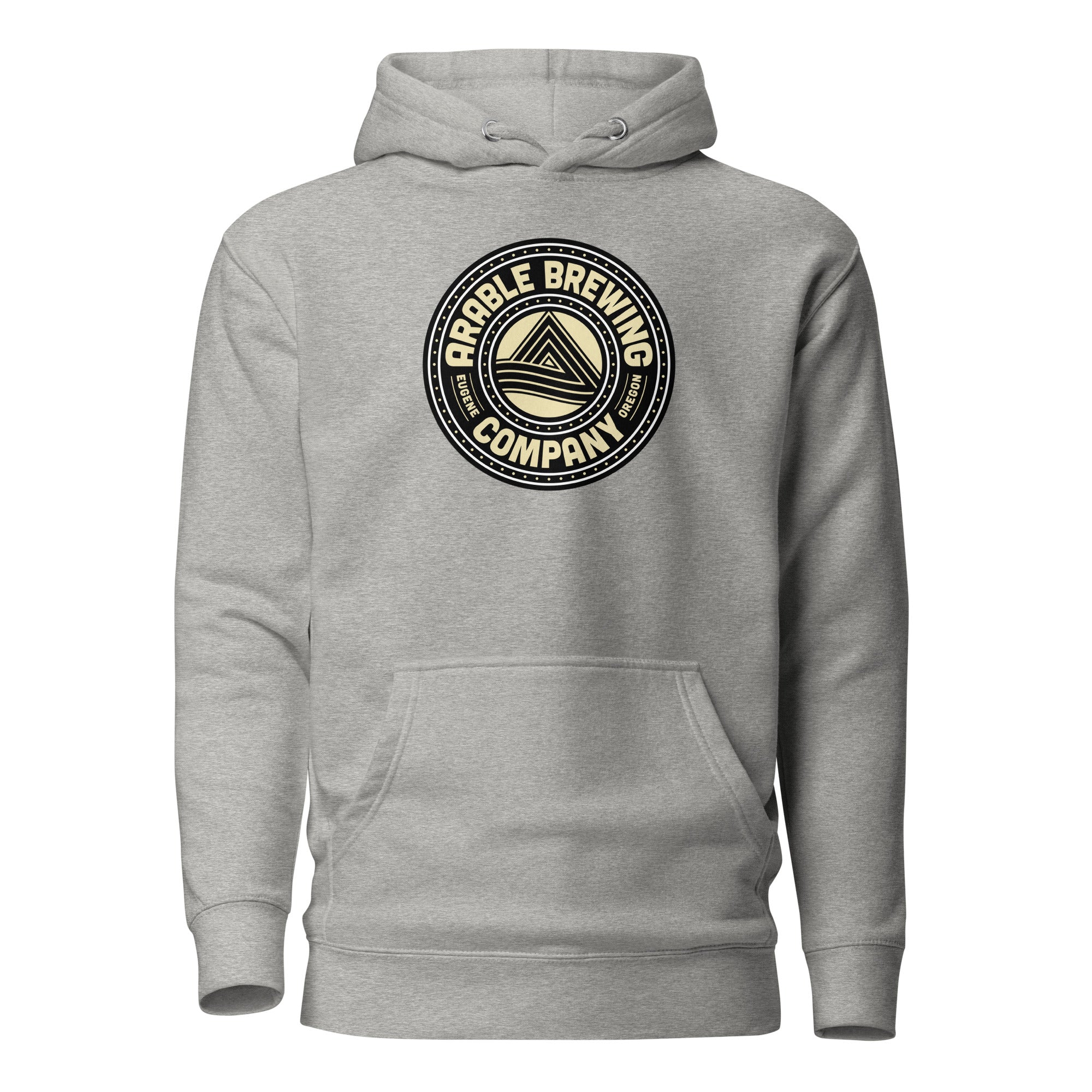 Buy carbon-grey Premium Cotton Hoodie | Unisex | Round &quot;Good People Good Beer&quot;