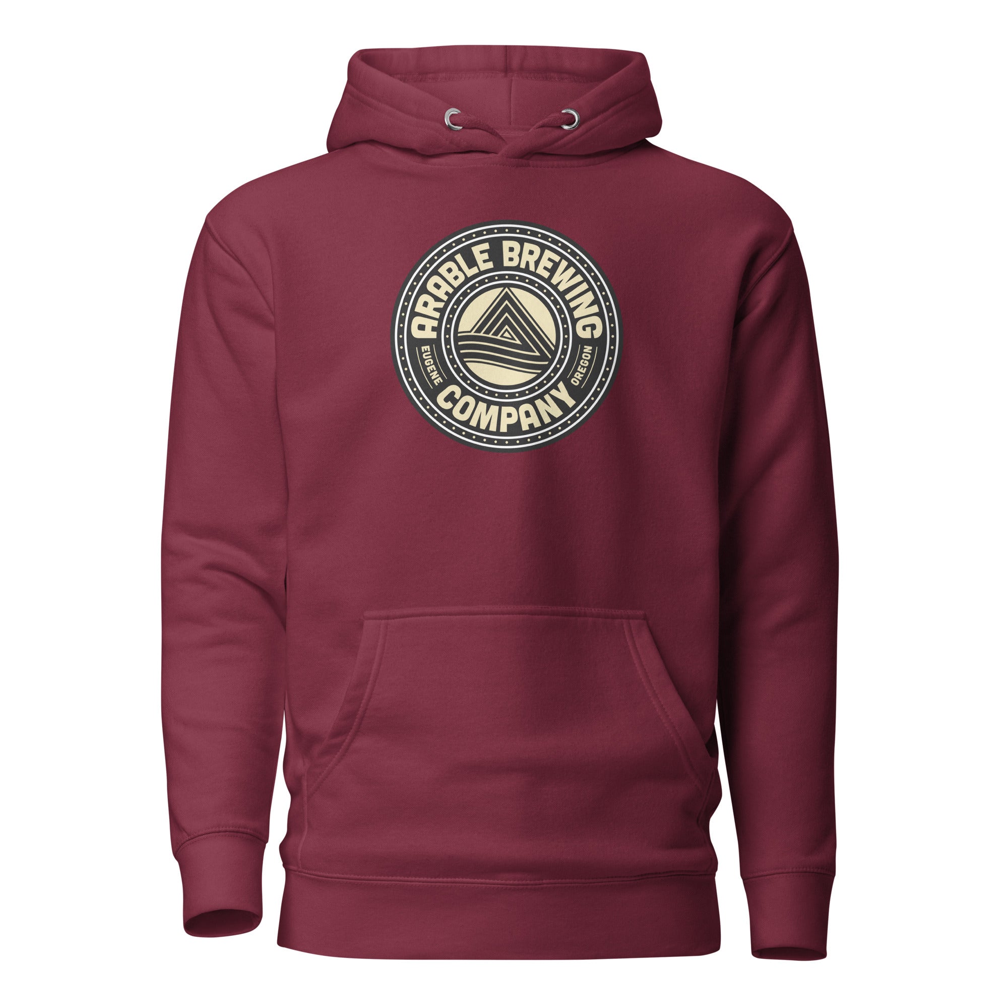 Buy maroon Premium Cotton Hoodie | Unisex | Round &quot;Good People Good Beer&quot;