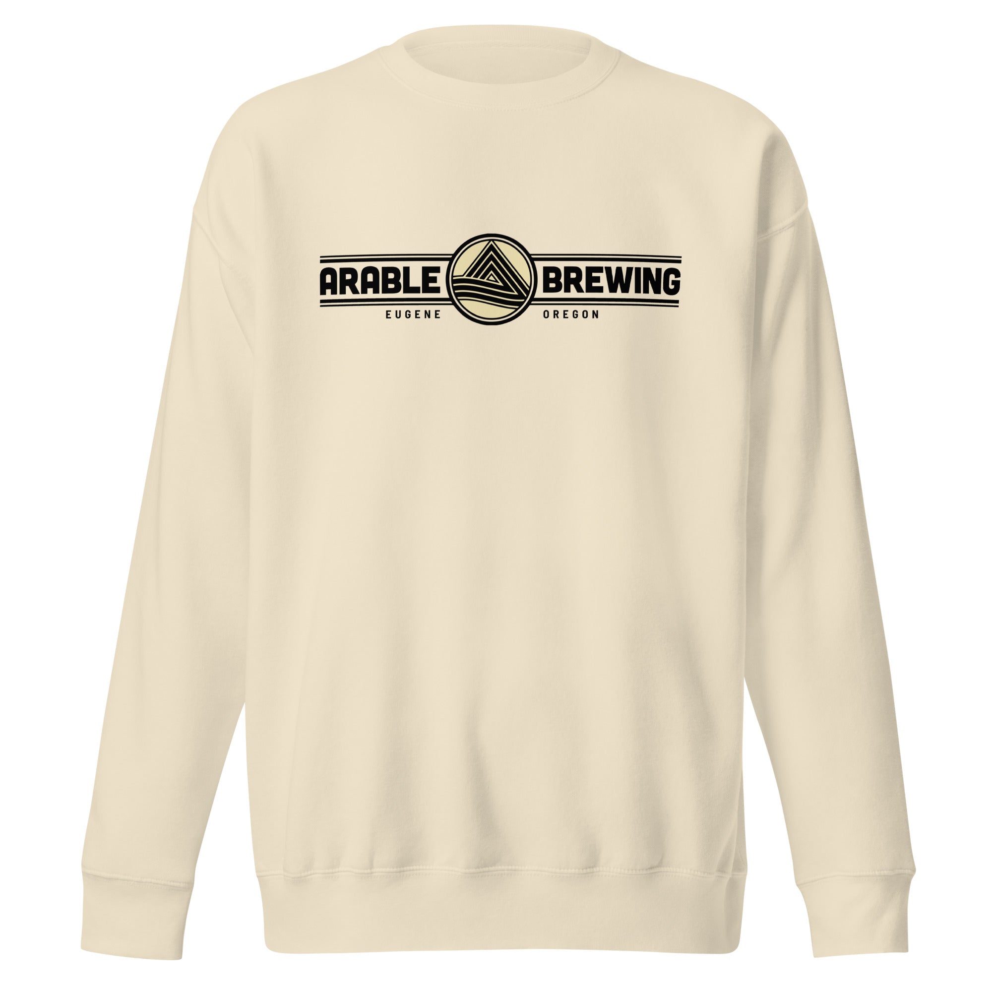 Buy bone Cotton Crewneck Sweatshirt | Unisex | Horizontal &quot;Good People Good Beer&quot;