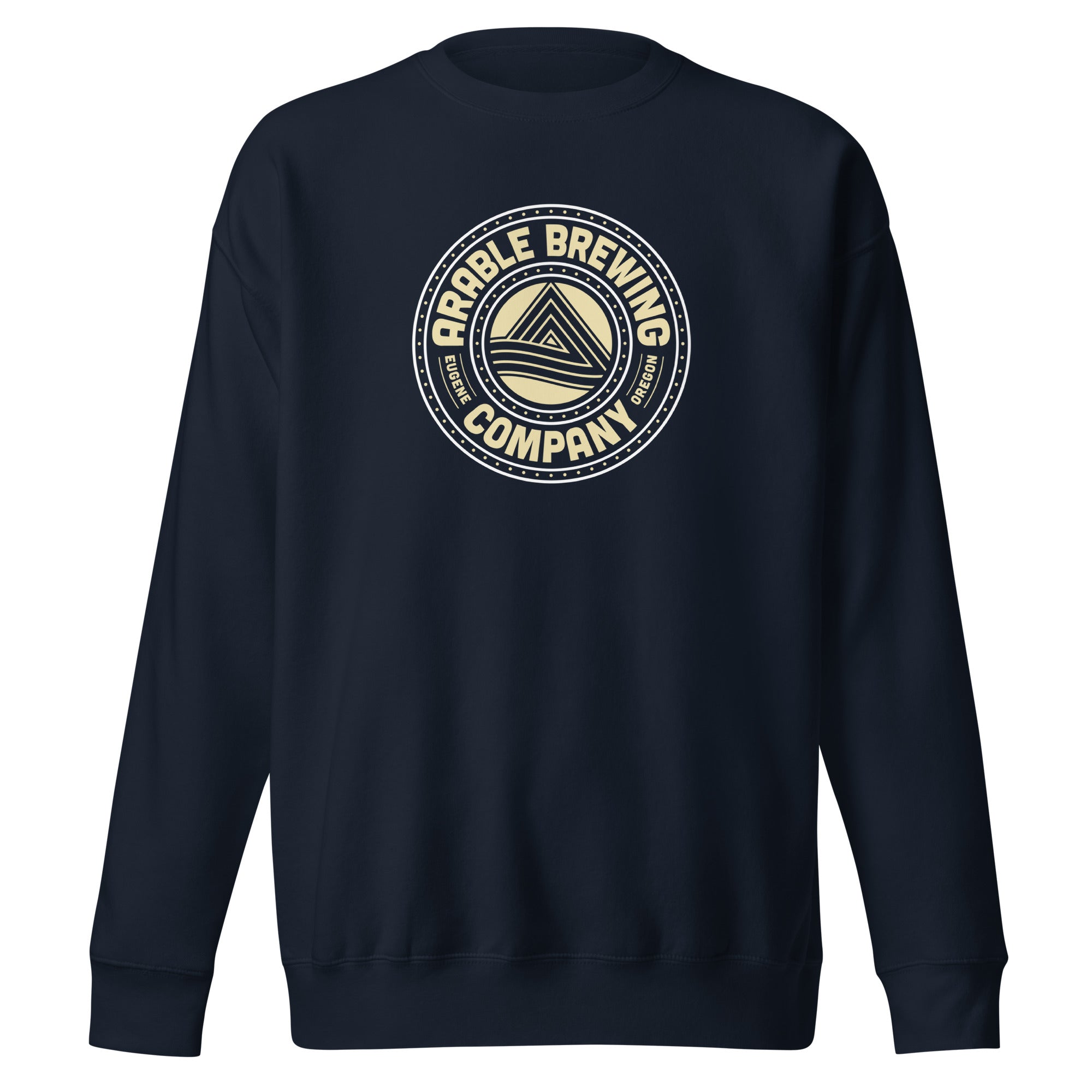 Buy navy-blazer Cotton Crewneck Sweatshirt | Unisex | Round &quot;Good People Good Beer&quot;