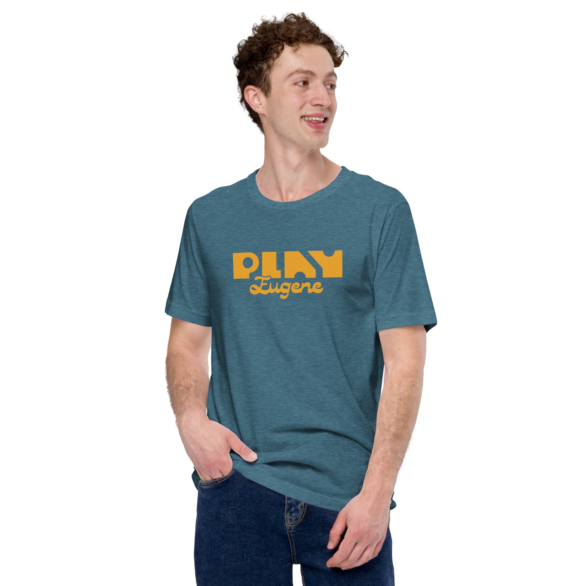 Olive Green T Shirt | Play Eugene Design | Bout It Merch