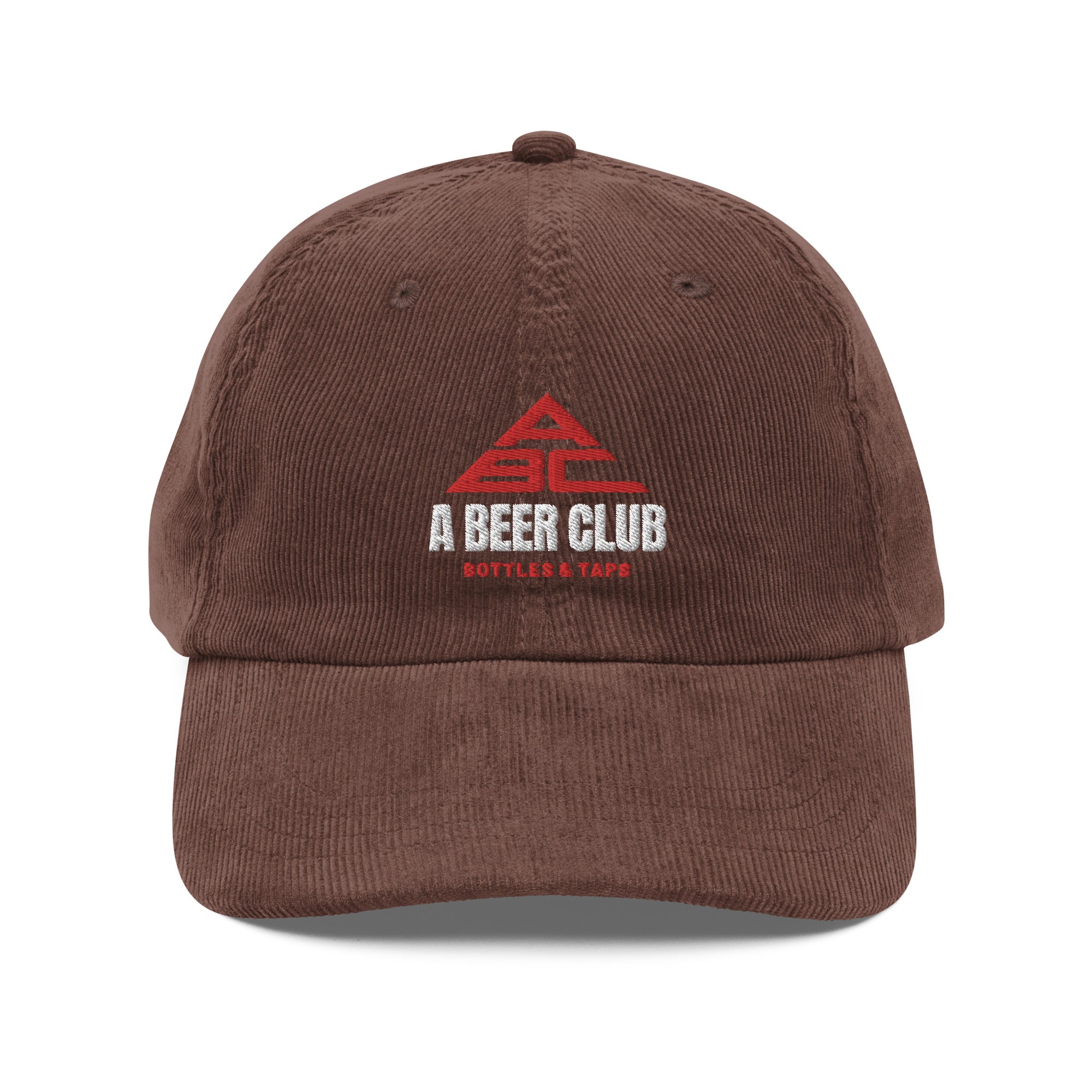 Buy brown Corduroy Hat | Embroidered | OG White &amp; Red